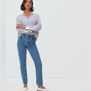 Everlane Straight 90s Cheeky Cropped Ankle High Rise Jeans Size 27, 4.